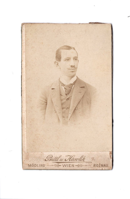 Fotografie Herrenportrait - Wien / Mödling / Roznau 1890er