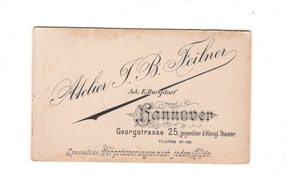 Fotografie Damenportrait - Hannover 1890er / CDV C1-12