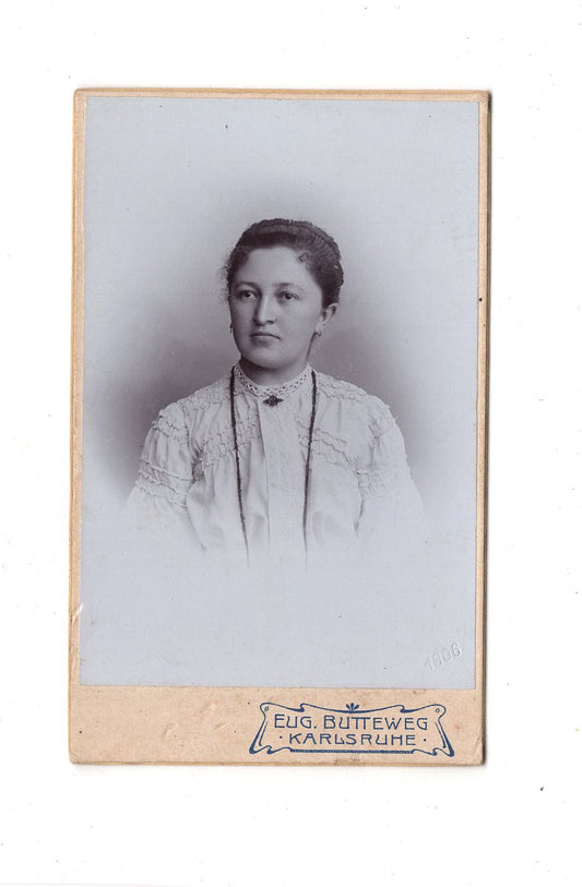 Fotografie Damenportrait - Karlsruhe 1906 / CDV C1-12