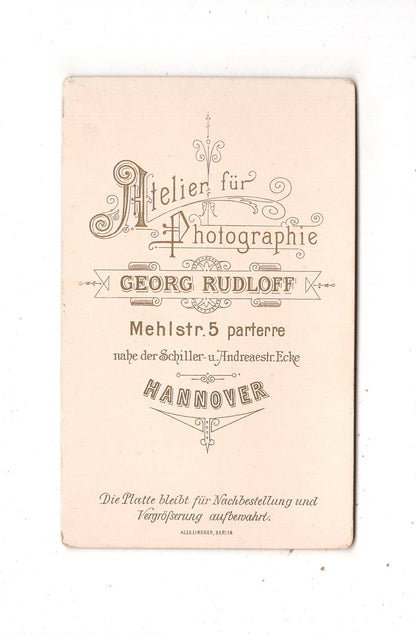 Fotografie Niedliches kleines Mädchen - Hannover 1880er