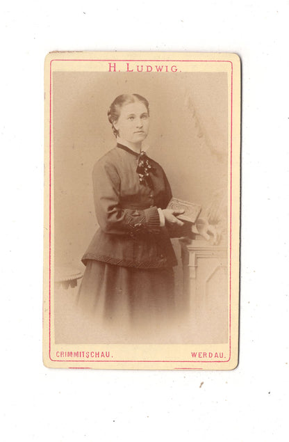 Fotografie Feine Dame - Crimmitschau / Werdau 1870er / CDV L1-33