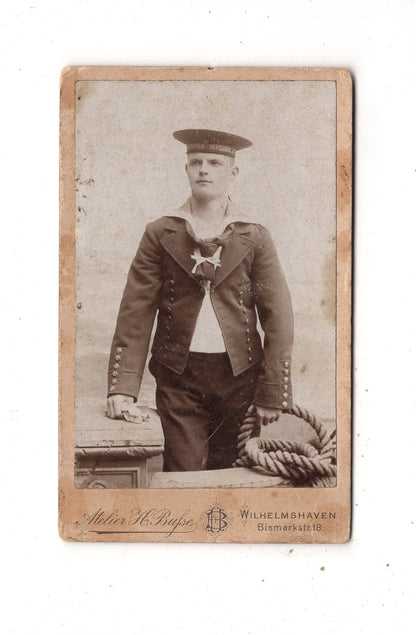 Fotografie Marine-Soldat / Matrosen Division - Wilhelmshaven 1890er