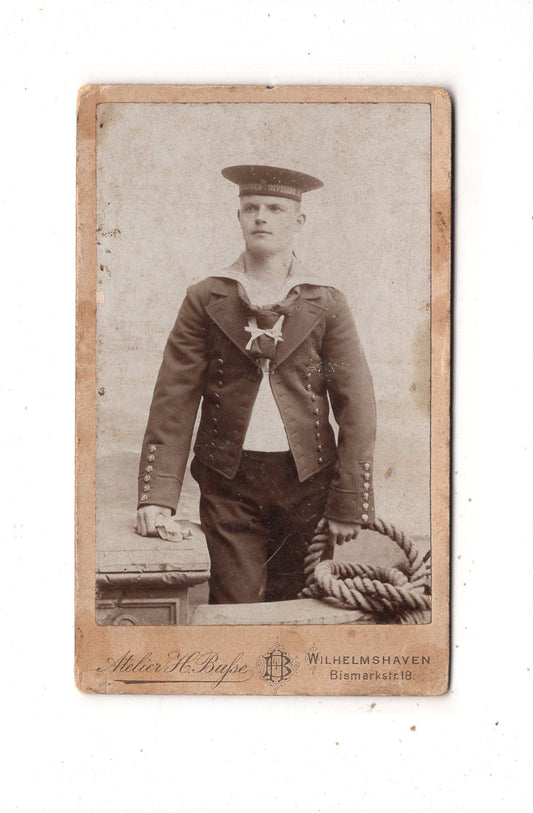Fotografie Marine-Soldat / Matrosen Division - Wilhelmshaven 1890er