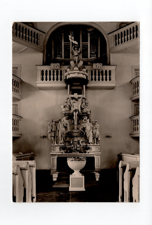 Ansichtskarte Altar der Kirche zu Carlsfeld / Erzgebirge