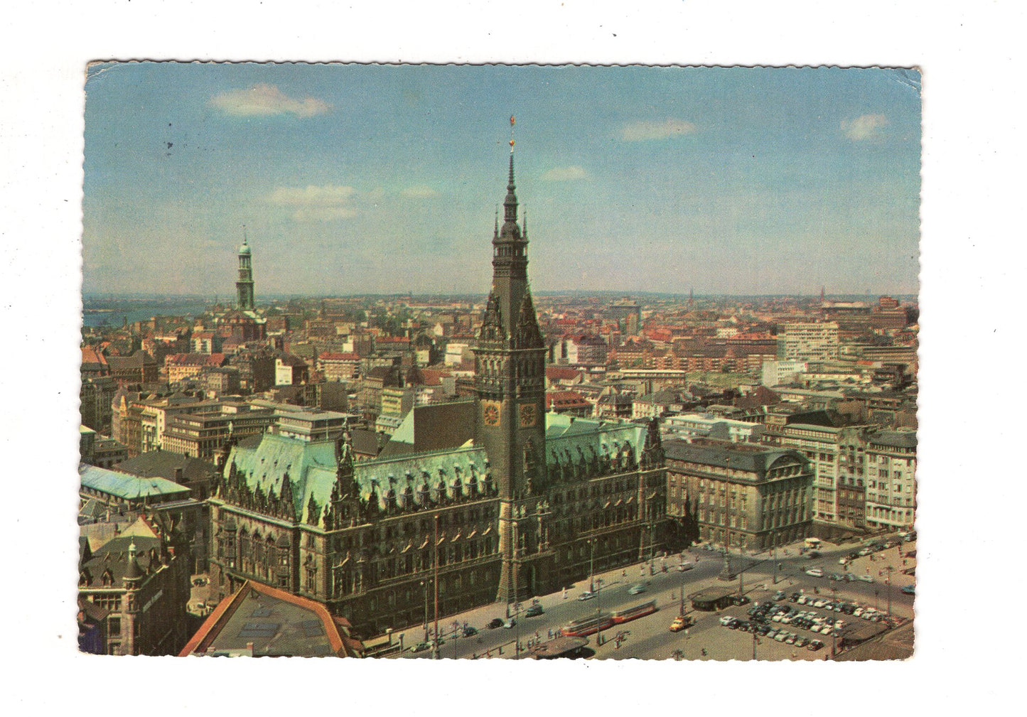 Ansichtskarte Hamburg / Rathaus und Rathausmarkt / K1-49