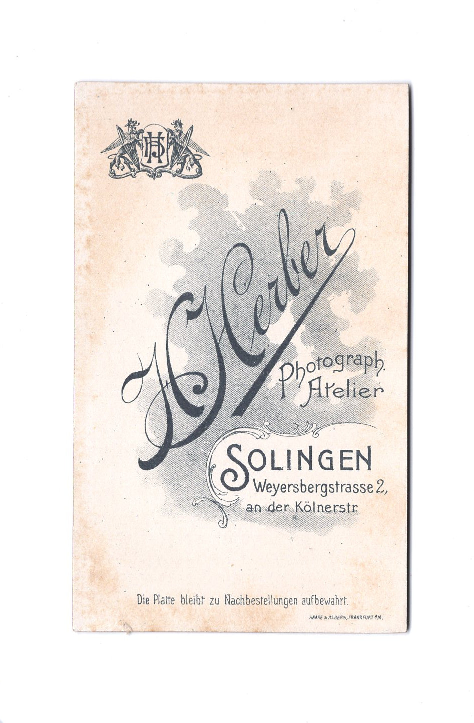 Fotografie Feine Dame - Solingen um 1900