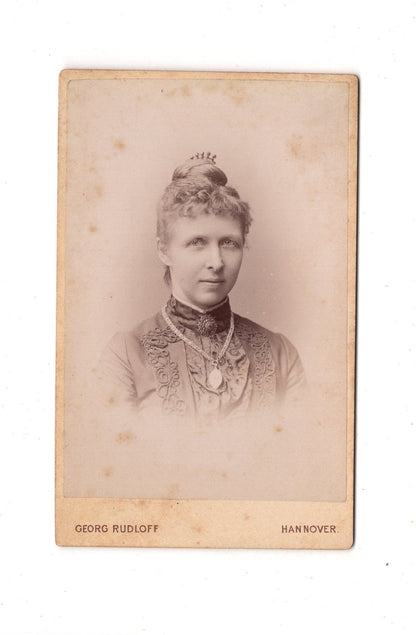 Fotografie Damenportrait - Hannover um 1890 / CDV C1-12