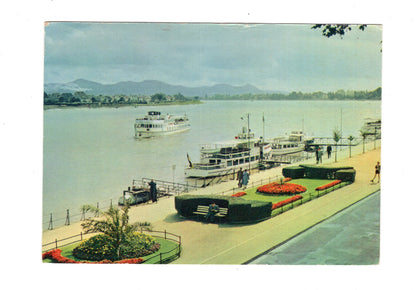 Ansichtskarte Bonn am Rhein / Rheinufer und Blick zum Siebengebirge