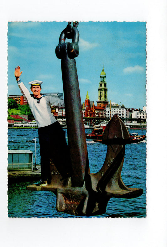 Ansichtskarte Hamburg / Hafen mit Michel