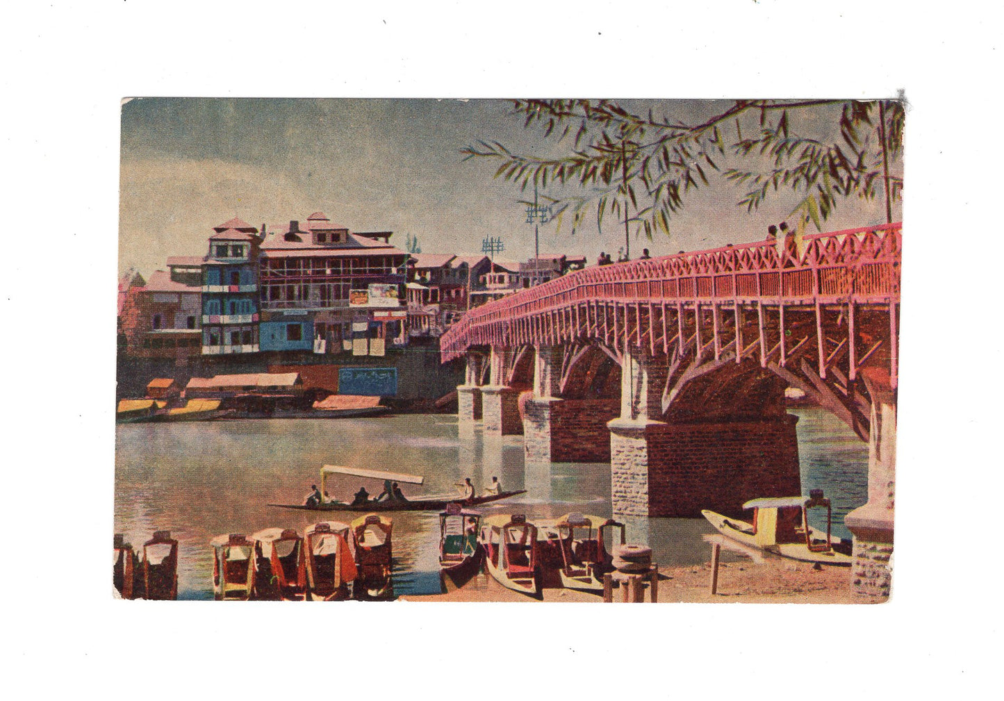 Ansichtskarte Kashmir / First Bridge Shrinagar / Indien