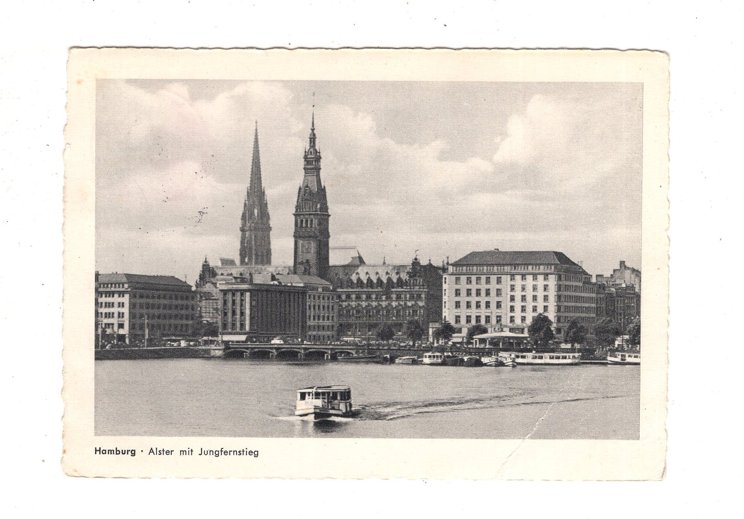 Ansichtskarte Hamburg / Alster mit Jungfernstieg / K1-49