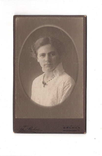 Fotografie Damenportrait - Bremen 1910er / CDV C1-12