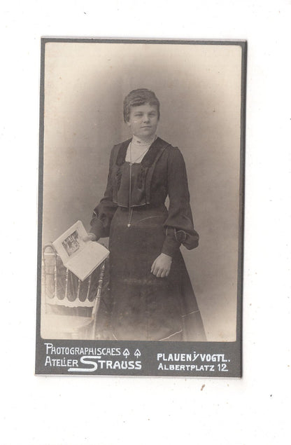 Fotografie Feine Dame - Plauen im Vogtland 1900er / CDV L1-33