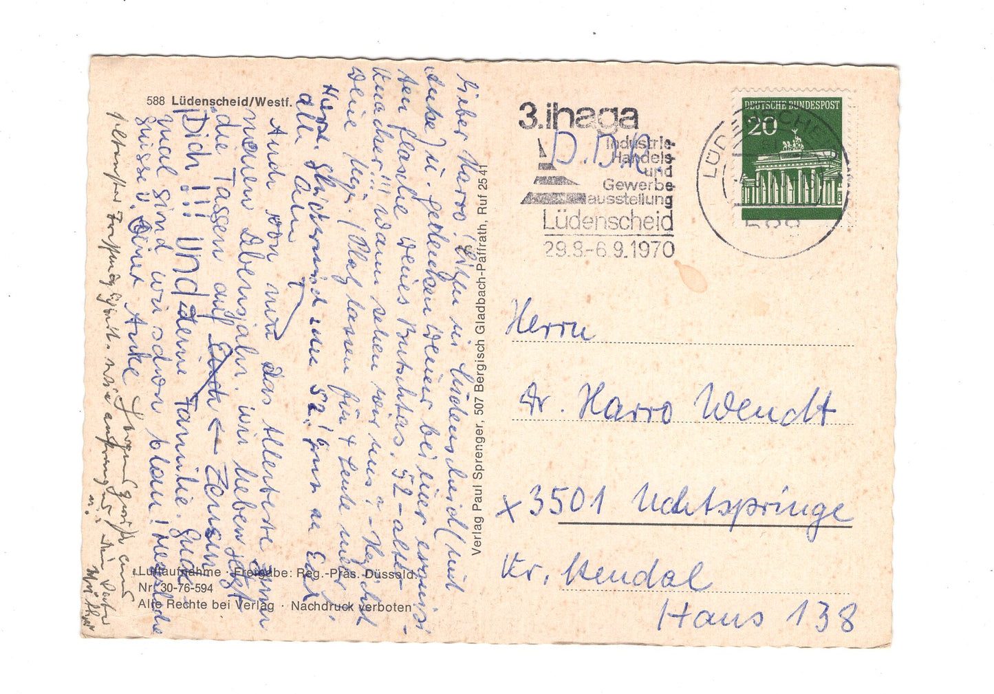 Ansichtskarte Lüdenscheid / Westfalen
