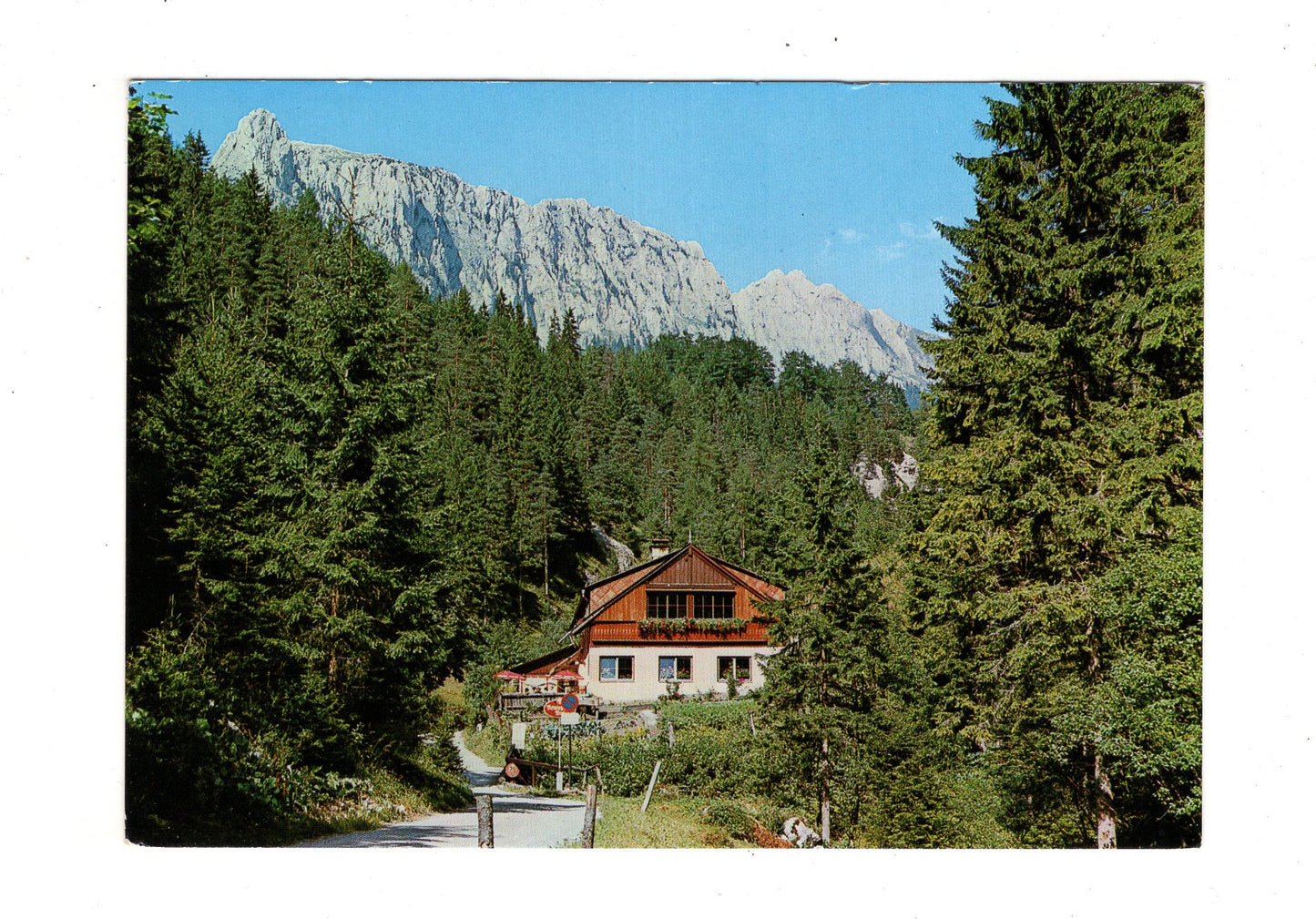 Ansichtskarte Almgasthaus Schwabenbartl / Thörl / Steiermark / Österreich