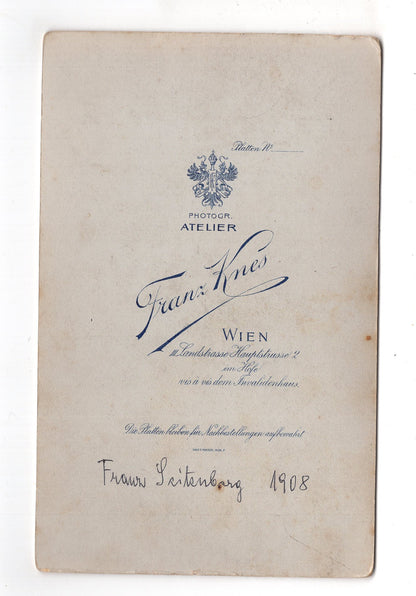 Fotografie Feiner Herr / Franz Seitenberg - Wien 1908 / CAB X-19