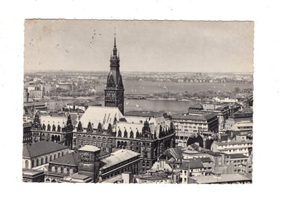 Ansichtskarte Hamburg / Rathaus und Alster / K1-49