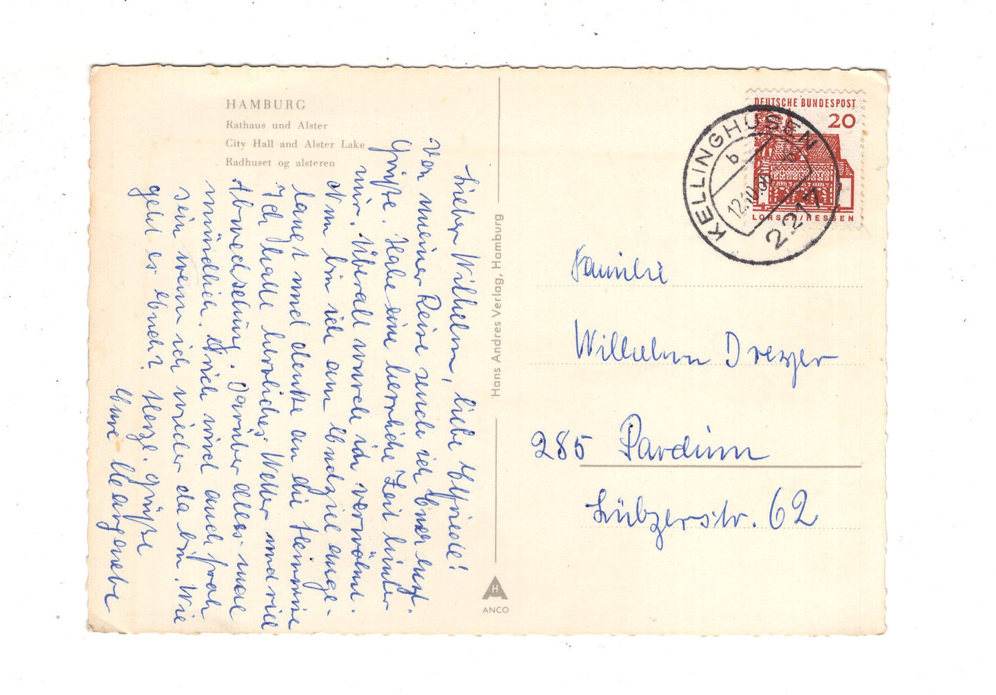 Ansichtskarte Hamburg / Rathaus und Alster / K1-49