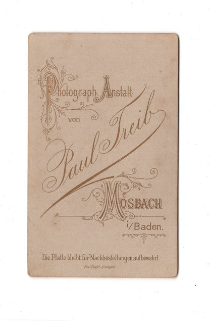 Fotografie Damenportrait - Mosbach in Baden 1880er / CDV C1-12