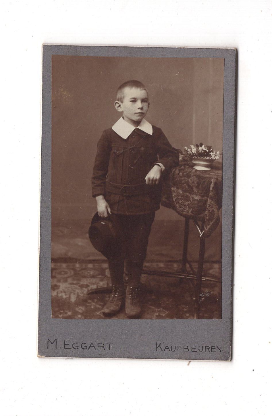 Fotografie Niedlicher kleiner Junge - Kaufbeuren um 1910 / CDV M1-15