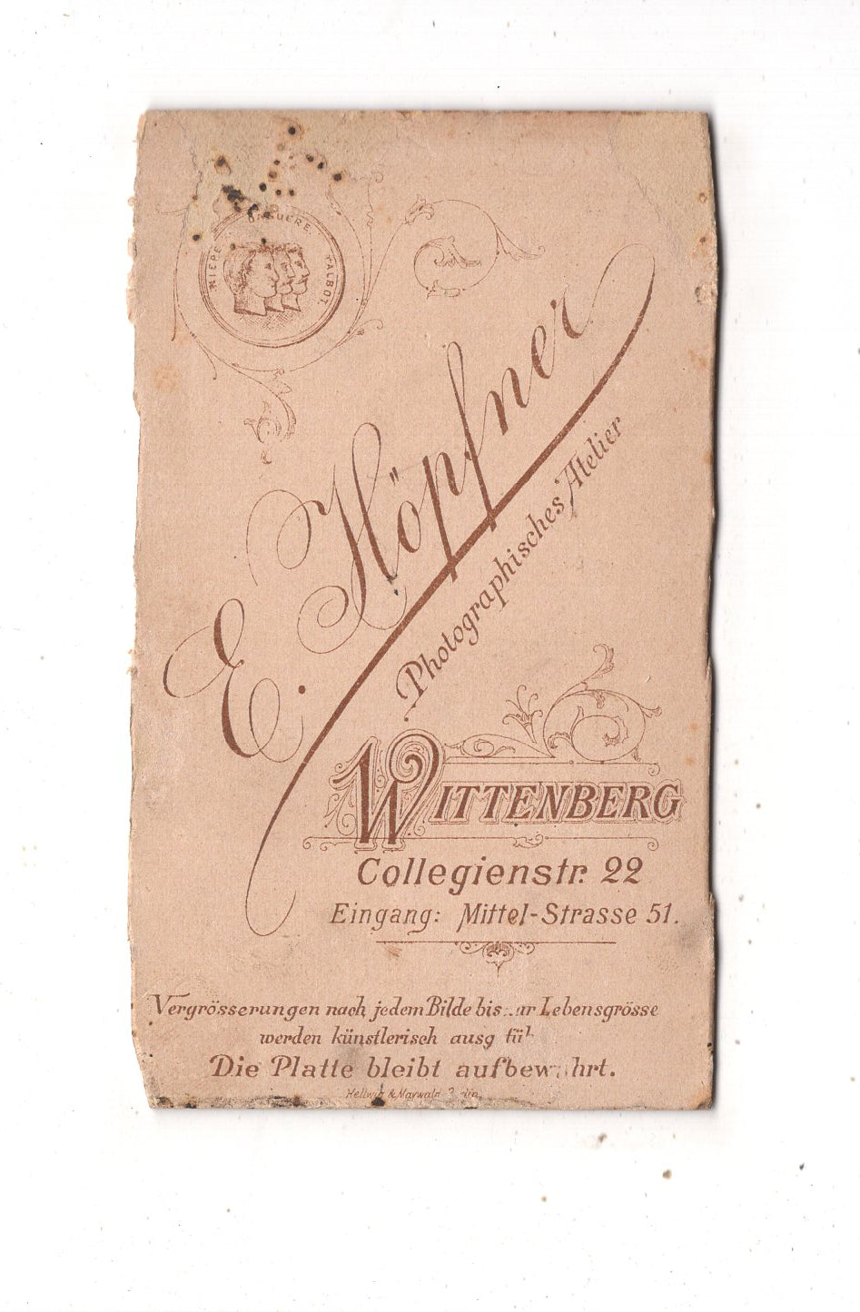 Fotografie Soldat - Wittenberg 1880er