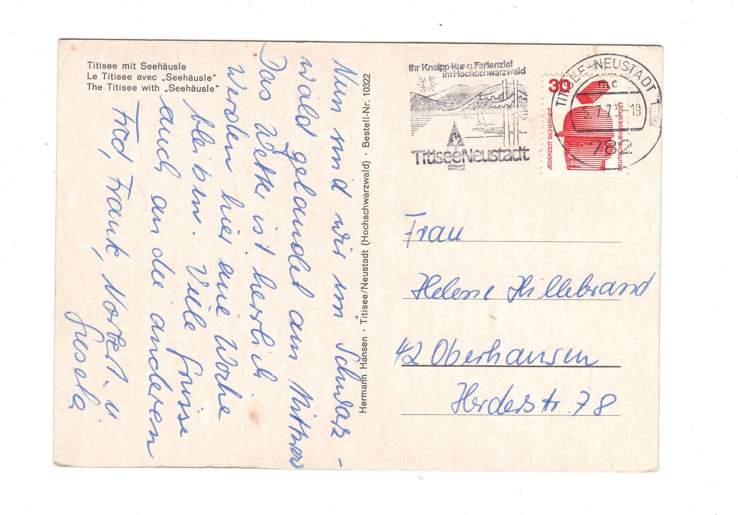 Ansichtskarte Titisee mit Seehäusle / G1-66