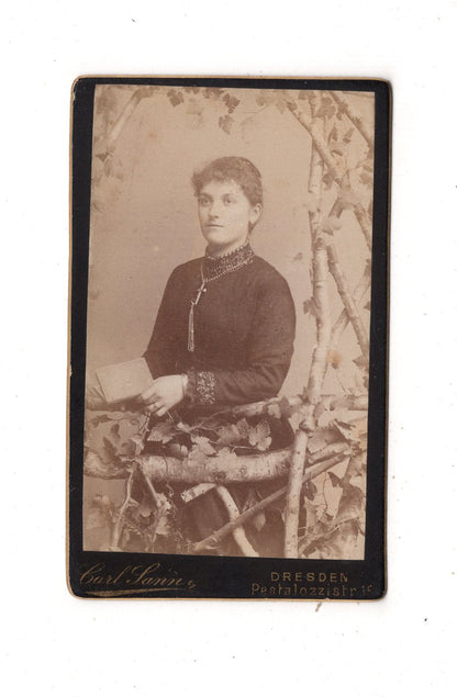 Fotografie Feine Dame - Dresden 1880er / CDV L1-33