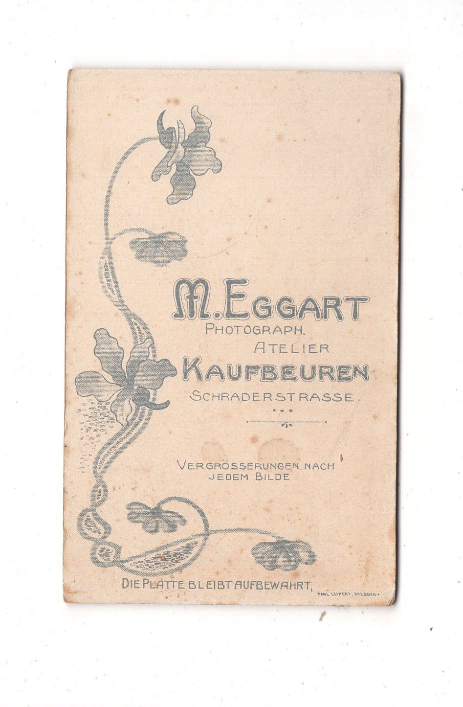 Fotografie Niedlicher kleiner Junge - Kaufbeuren um 1910 / CDV M1-15