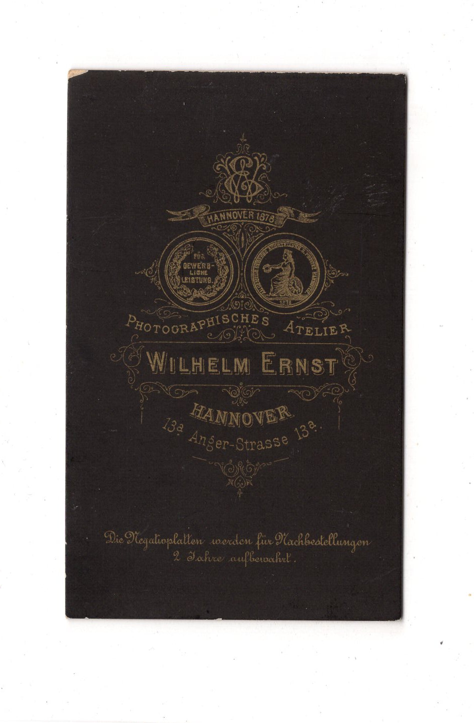Fotografie Damenportrait - Hannover 1880er / CDV C1-12