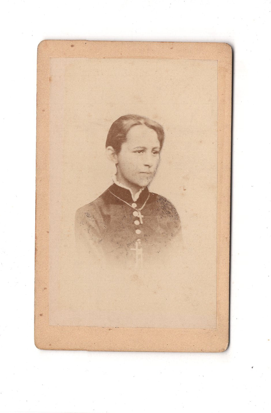 Fotografie Damenportrait - unbekannter Ort um 1880 / CDV C1-12