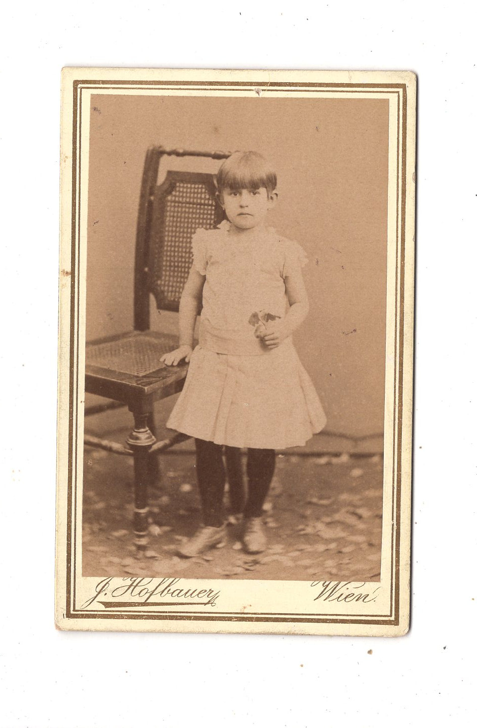 Fotografie Niedliches kleines Mädchen - Wien 1880er