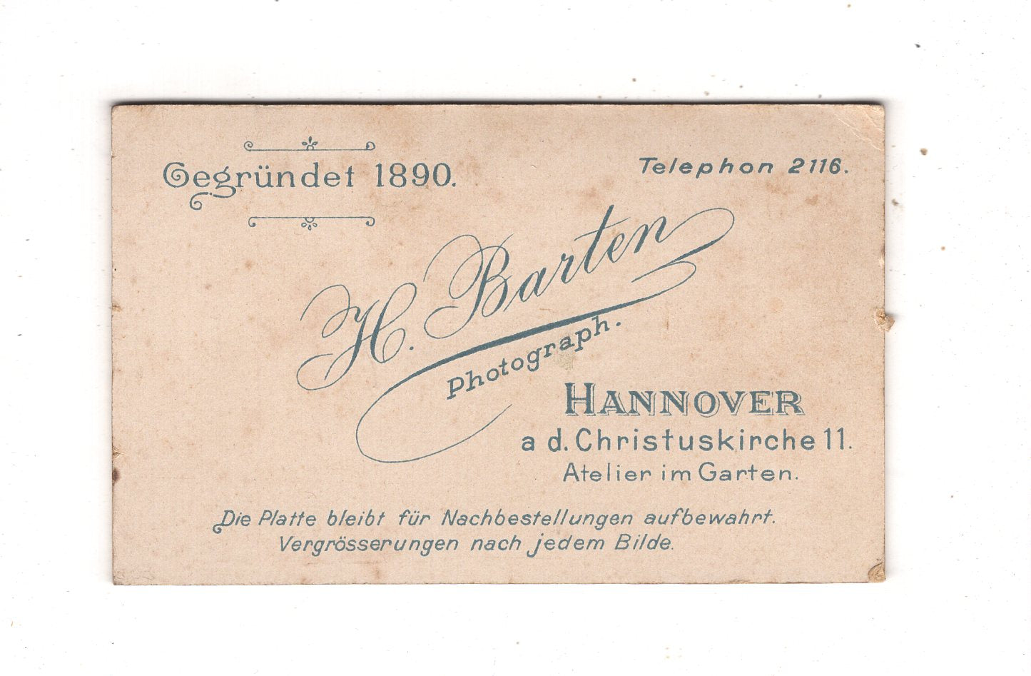 Fotografie Soldat - Hannover um 1900