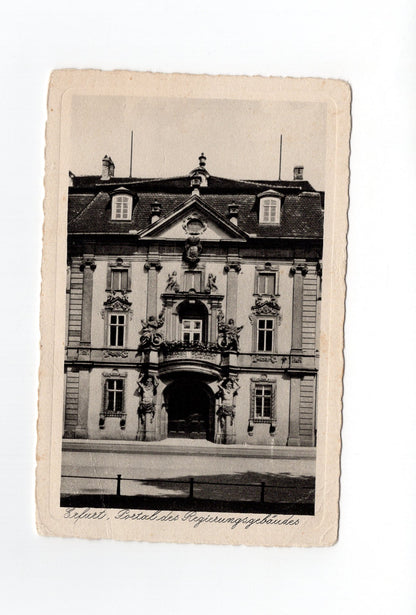 Ansichtskarte Erfurt / Portal des Regierungsgebäudes