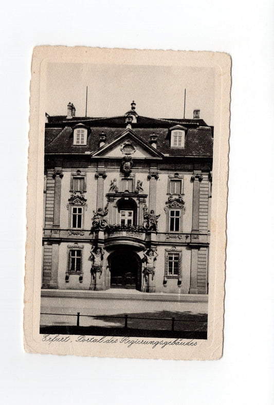 Ansichtskarte Erfurt / Portal des Regierungsgebäudes