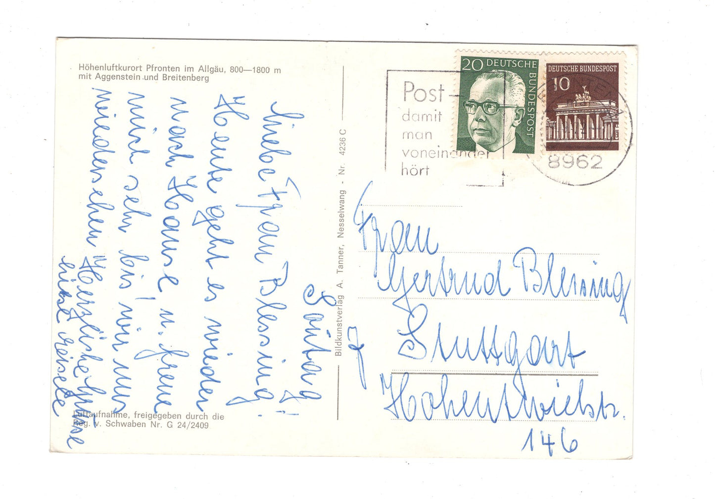 Ansichtskarte Pfronten im Allgäu / I1-61