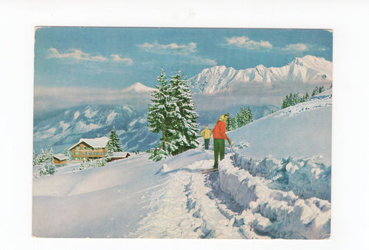 Ansichtskarte Skigebiet Schönblick mit Rubihorn und Nebelhorn