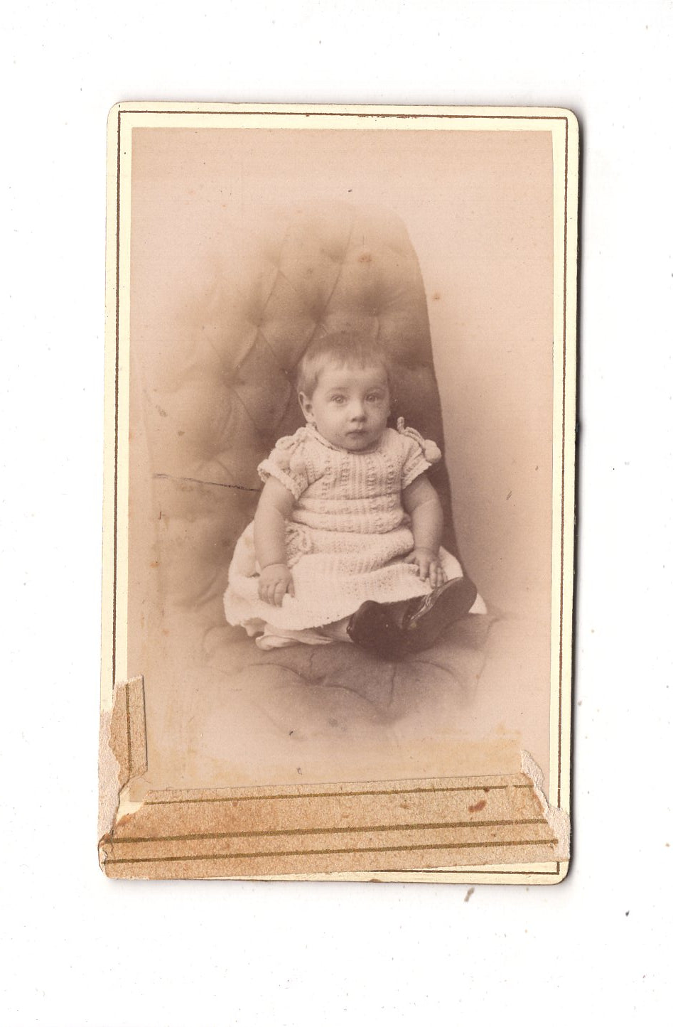 Fotografie Niedliches kleines Kind - Clausthal im Harz um 1890 / CDV M1-35