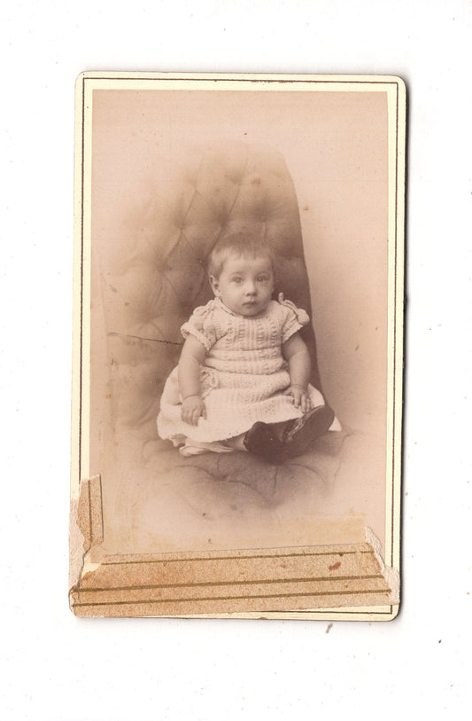 Fotografie Niedliches kleines Kind - Clausthal im Harz um 1890 / CDV M1-35