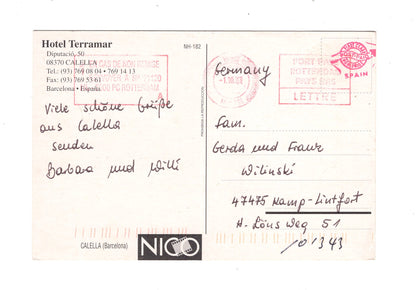 Ansichtskarte Calella / Hotel Terramar / Spanien