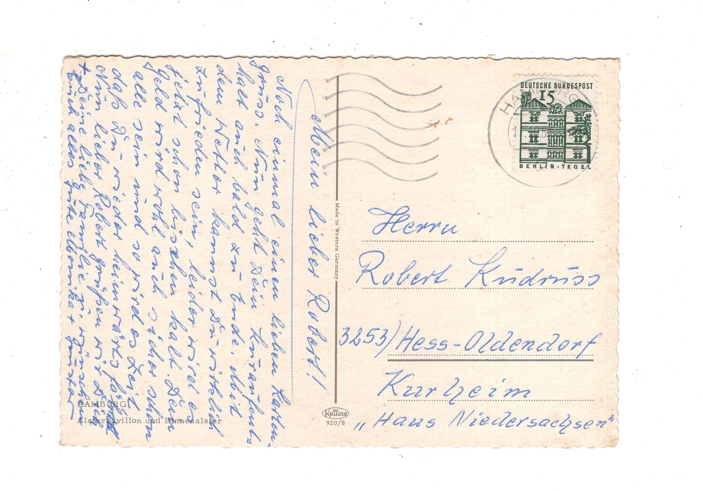 Ansichtskarte Hamburg / Alsterpavillon und Binnenalster / K1-49