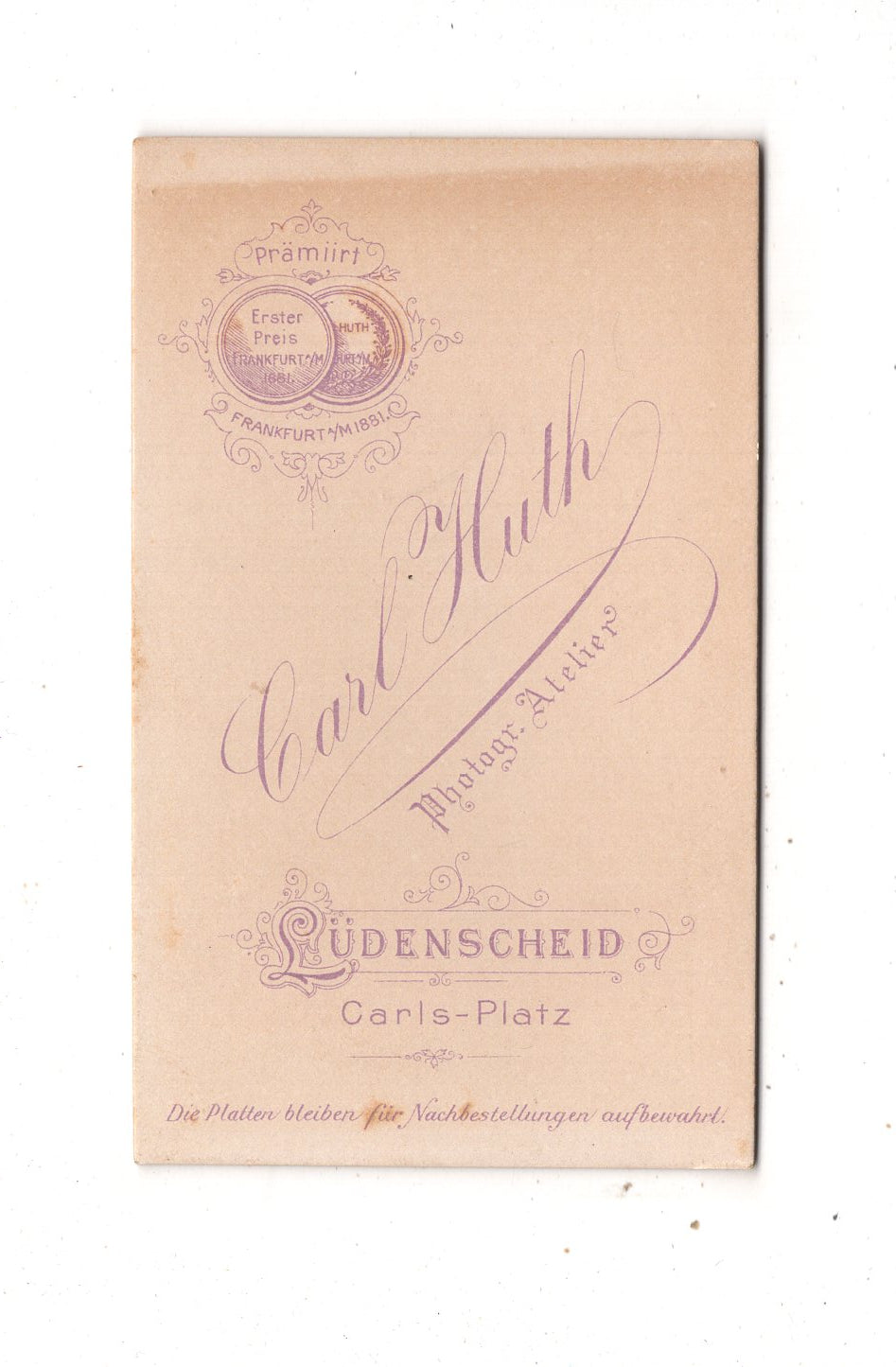 Fotografie Herrenportrait - Lüdenscheid 1890er