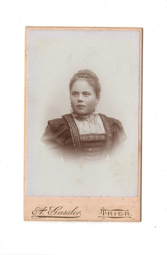 Fotografie Damenportrait - Trier 1890er / CDV C1-12
