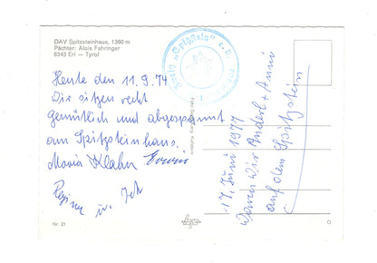 Ansichtskarte Spitzstein / DAV Spitzsteinhaus / Erl / Tirol / Österreich