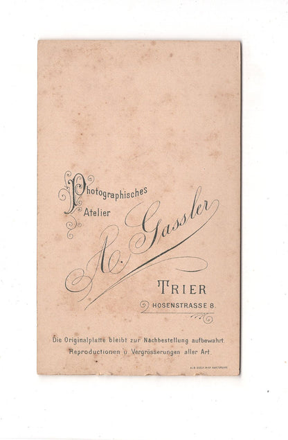 Fotografie Damenportrait - Trier 1890er / CDV C1-12