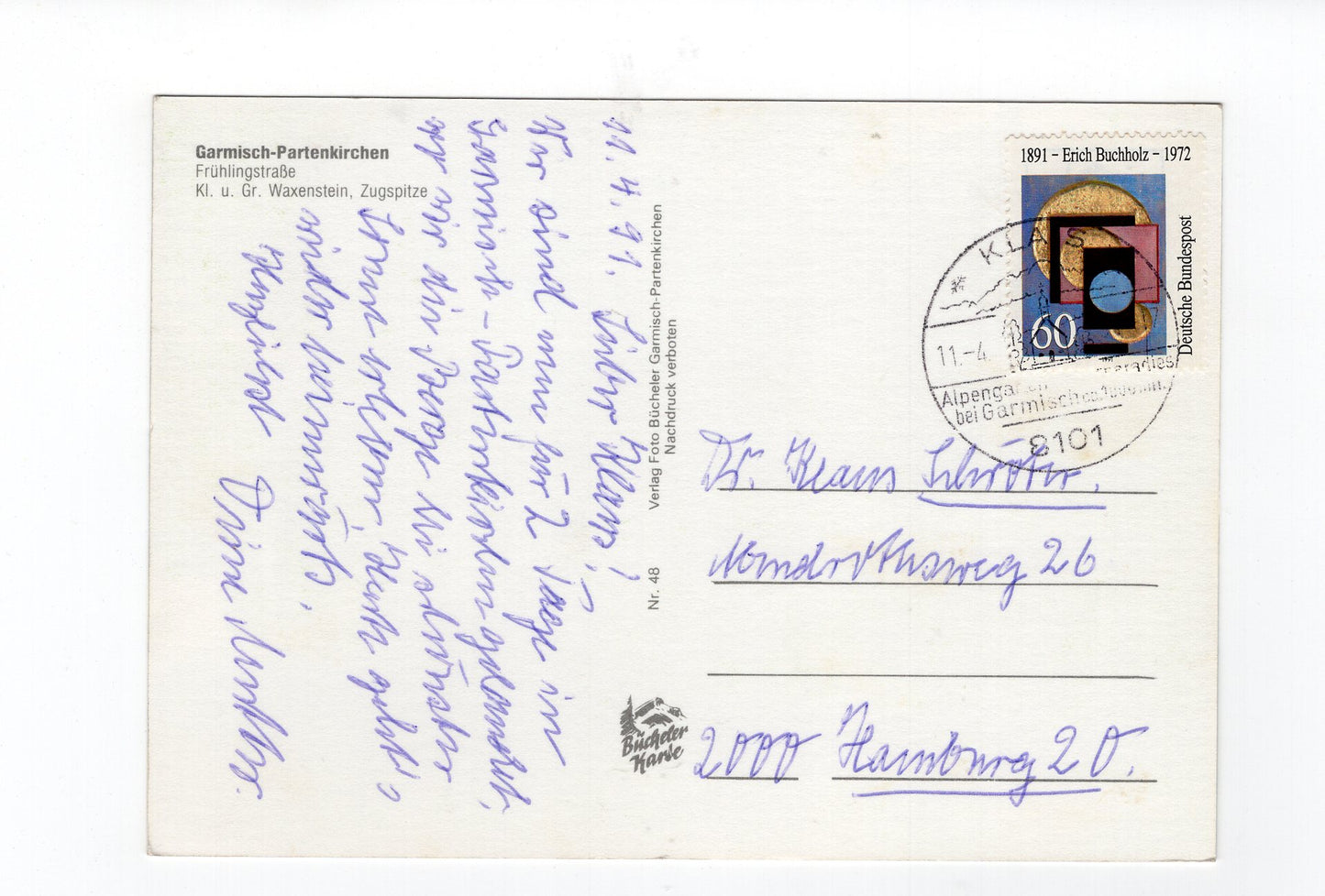 Ansichtskarte Garmisch-Partenkirchen / Frühlingstraße