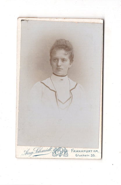 Fotografie Damenportrait - Frankfurt Main 1890er / CDV C1-12