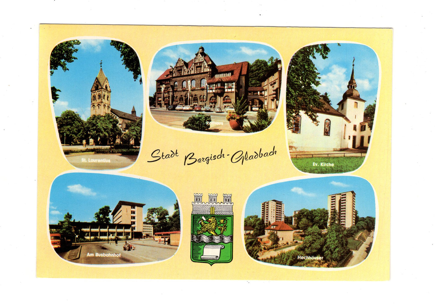Ansichtskarte Bergisch Gladbach / St. Laurentius / Rathaus +++