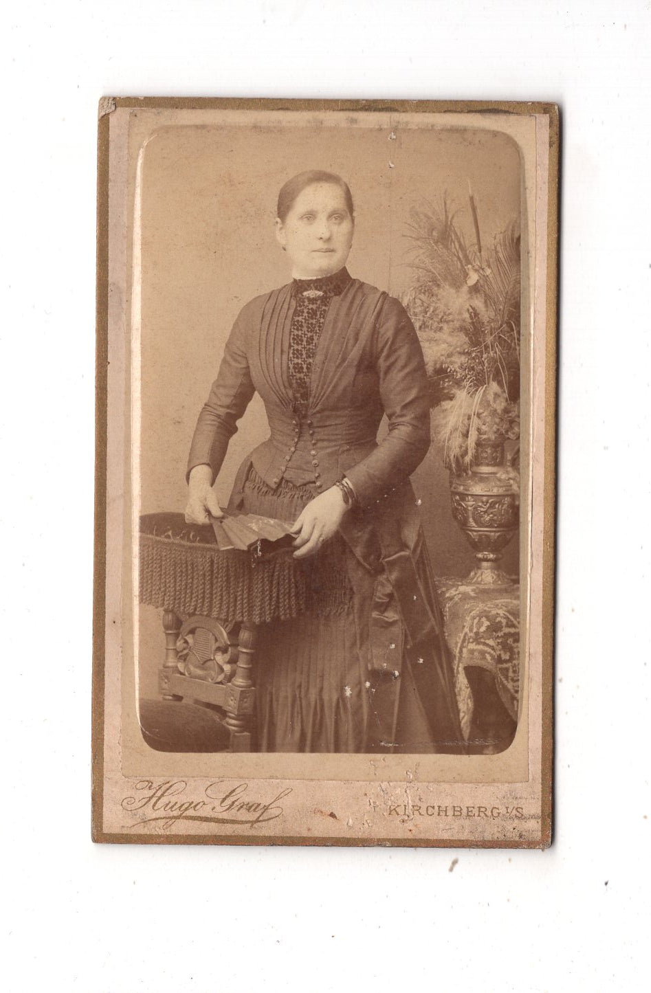Fotografie Feine Dame - Kirchberg 1880er / CDV L1-33