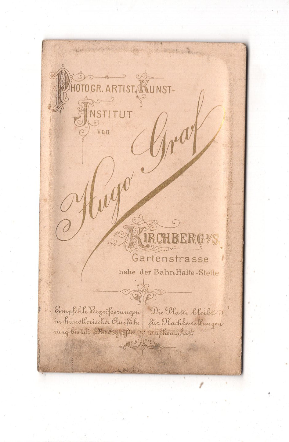 Fotografie Feine Dame - Kirchberg 1880er / CDV L1-33