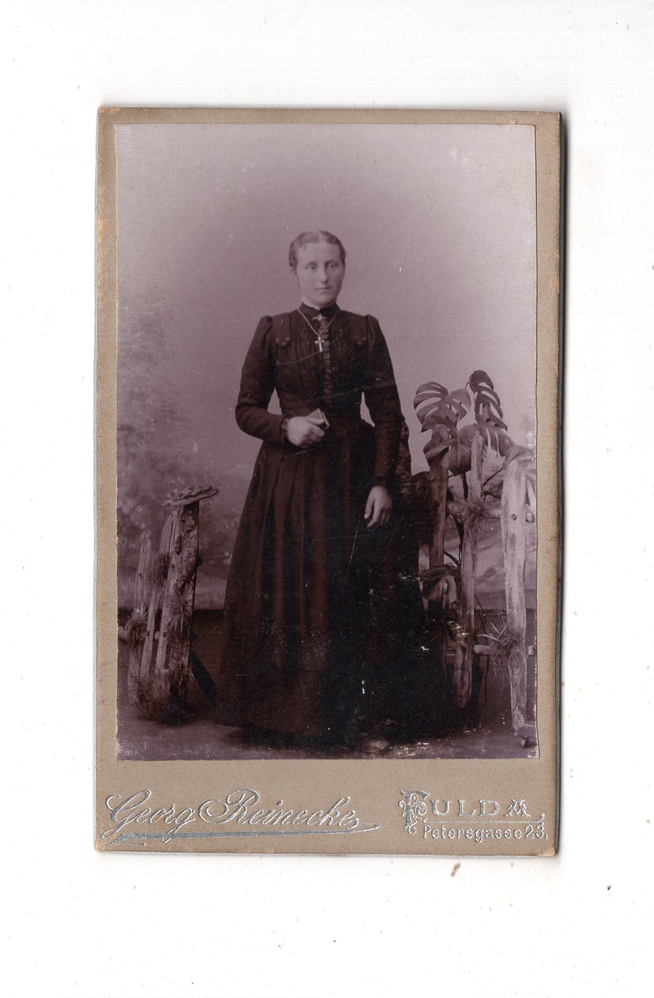 Fotografie Feine Dame - Fulda um 1900 / CDV L1-33